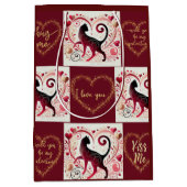 マルーンキャット – ラッピング紙 ミディアムペーパーバッグ (正面)