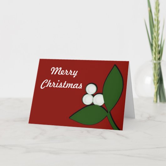 マルーンクリスマスカードのミスタントー シーズンカード (正面)