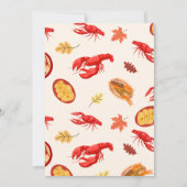 マルーンクロフィッシュボイルパーティーピクニックお祝い 招待状 (裏面)