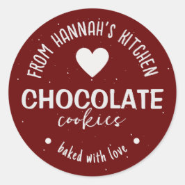 マルーングリッター焼いた背景と愛 ラウンドシール