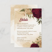 マルーングリーンベージュ金ゴールド植物学 エンクロージャーカード (正面/裏面)