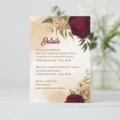 マルーングリーンベージュ金ゴールド植物学 エンクロージャーカード (スタンド正面)