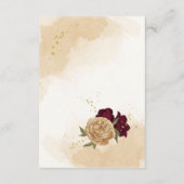 マルーングリーンベージュ金ゴールド植物学 エンクロージャーカード (裏面)