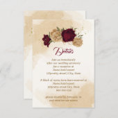 マルーングリーンベージュ金ゴールド植物学 エンクロージャーカード (正面/裏面)