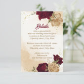 マルーングリーンベージュ金ゴールド植物学 エンクロージャーカード (スタンド正面)