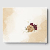 マルーングリーンベージュ金ゴールド植物学 ゲストブック (裏面)