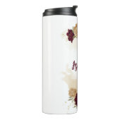 マルーングリーンベージュ金ゴールド植物学 タンブラー (回転左)