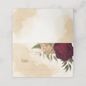 マルーングリーンベージュ金ゴールド植物学 プレイスカード (外部開封)