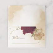 マルーングリーンベージュ金ゴールド植物学 プレイスカード (外部開封)