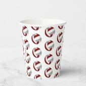 マルーングレーバレーボール誕生日パーティー紙カップ 紙コップ (左)