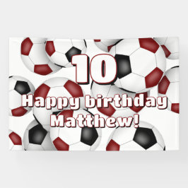 マルーンサッカーボーイズ女子誕生祝い 横断幕