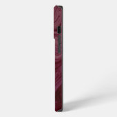 マルーンシェード大理石パターン iPhoneケース (左側面)