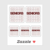 マルーンシニアシニアカスタムズ5人組み シール (シート)