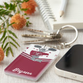 マルーンシルバースターズ応援リーディングパーソナライズされた キーホルダー (正面右)