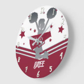 マルーンシルバースターズ応援応援リーディングガールズ ラージ壁時計 (傾斜)