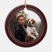 マルーンシルバー卒業キャップ卒業2023写真 セラミックオーナメント (裏面)