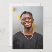 マルーンシンプル金ゴールドモダンブラシスクリプトグラードパーティー 招待状 (裏面)