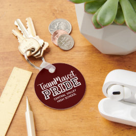 マルーンスクールプライドマスコットネームキーチェーン キーホルダー