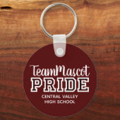 マルーンスクールプライドマスコットネームキーチェーン キーホルダー (正面)