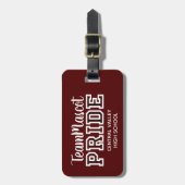 マルーンスクールプライドマスコットネームラゲッジタグ ラゲッジタグ (正面縦)