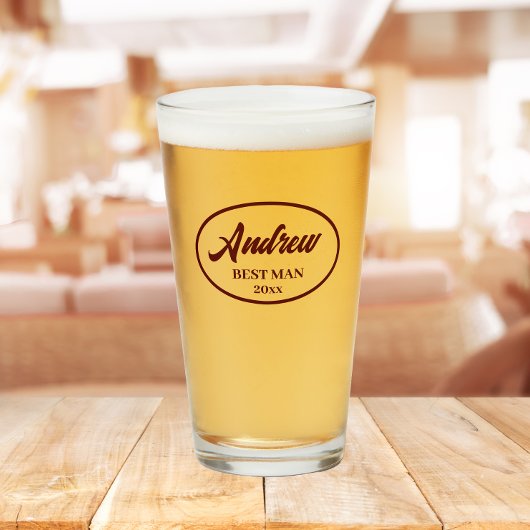 マルーンスタイル化結婚名の花婿介添人 タンブラーグラス