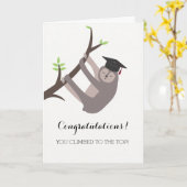 マルーンタッセル付きスロース卒業カード カード (黄色い花)