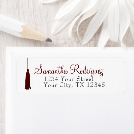 マルーンタッセル卒業ラベル ラベル (インサイチュ)