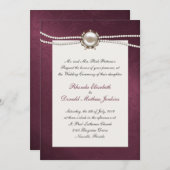 マルーンダマスクウエディング招待状 招待状 (正面/裏面)