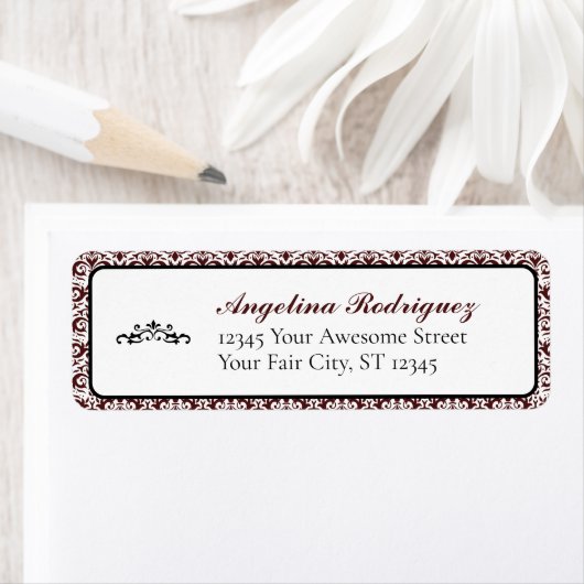 マルーンダマスクパターン卒業 ラベル (インサイチュ)