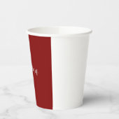 マルーンダークレッドプロフェッショナル書道の名前の追加 紙コップ (左)