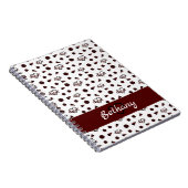 マルーンチアハート、ポンポン、メガホンパターン ノートブック (右側)