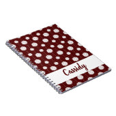 マルーンチアリーダーpom pomパターン ノートブック (右側)