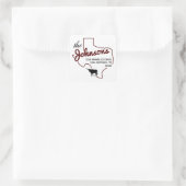 マルーンテキサス州ロングファーファミリー住所 シール (バッグ)