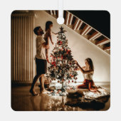 マルーンテキサス州JOYフォトホリデー メタルオーナメント (裏面)