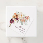 マルーンテラ素朴コッタフラワーズブライダルシャワー フェイバータグ (インサイチュ)