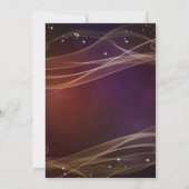 マルーンデザインウィスピー金ゴールドアクセント結婚ズ 招待状 (裏面)