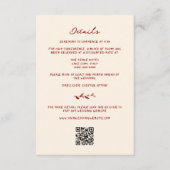 マルーンハンドドロー結婚ド詳細 エンクロージャーカード (正面)