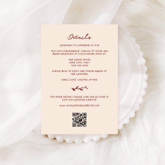 マルーンハンドドロー結婚ド詳細 エンクロージャーカード