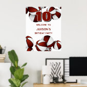 マルーンバスケット子供の誕生日パーティー歓迎 ポスター (ホームオフィス)