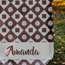 マルーンバレーボールアーガイルパターン