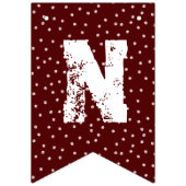 マルーンパターン(の模様が)あるおめでとう旗 バンティングフラッグ (第3の旗)