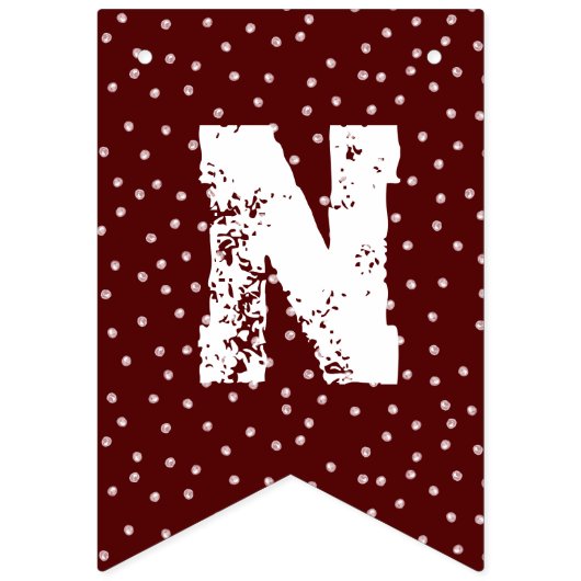 マルーンパターン(の模様が)あるおめでとう旗 バンティングフラッグ (第3の旗)