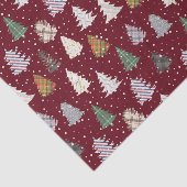 マルーンパターン(の模様が)あるのクリスマスツリーパターン 薄葉紙 (詳細)