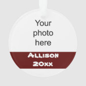 マルーンパーソナライズされたとブラック・チアリーダーオーナメント オーナメント (裏面)