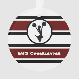 マルーンパーソナライズされたとブラック・チアリーダーオーナメント オーナメント