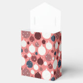 マルーンピンクブルーホリデーボールパターン フェイバーボックス (オープン)