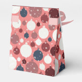マルーンピンクブルーホリデーボールパターン フェイバーボックス (裏面サイド)
