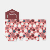 マルーンピンクブルーホリデーボールパターン フェイバーボックス (折り畳みなし)