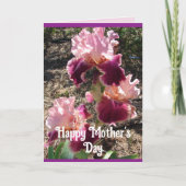 マルーンフラワーズフローラアイリスマザーズデイカード カード (正面)