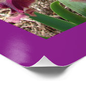 マルーンフラワーズフローラアイリスマザーズデイカード ポスター (コーナー)